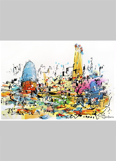 BARCELONA Collage Barcelona 4 21027